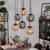 Gastor Lampa wisząca, Kula świetlna, Lampa wisząca W kolorze bursztynu, Przydymiony, 6-punktowe