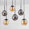 Gastor Lampa wisząca, Kula świetlna, Lampa wisząca W kolorze bursztynu, Przydymiony, 6-punktowe