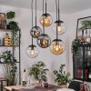 Gastor lampa wisząca, kula świetlna, lampa wisząca bursztynowy, przezroczysty, przydymiony, 6-punktowe