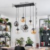 Gastor lampa wisząca, kula świetlna, lampa wisząca bursztynowy, przezroczysty, przydymiony, 6-punktowe
