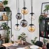 Gastor lampa wisząca, kula świetlna, lampa wisząca bursztynowy, przezroczysty, przydymiony, 6-punktowe