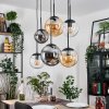 Gastor lampa wisząca, kula świetlna, lampa wisząca bursztynowy, przezroczysty, przydymiony, 6-punktowe