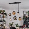 Gastor lampa wisząca, kula świetlna, lampa wisząca bursztynowy, przezroczysty, przydymiony, 6-punktowe