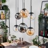 Gastor lampa wisząca, kula świetlna, lampa wisząca bursztynowy, przezroczysty, przydymiony, 6-punktowe