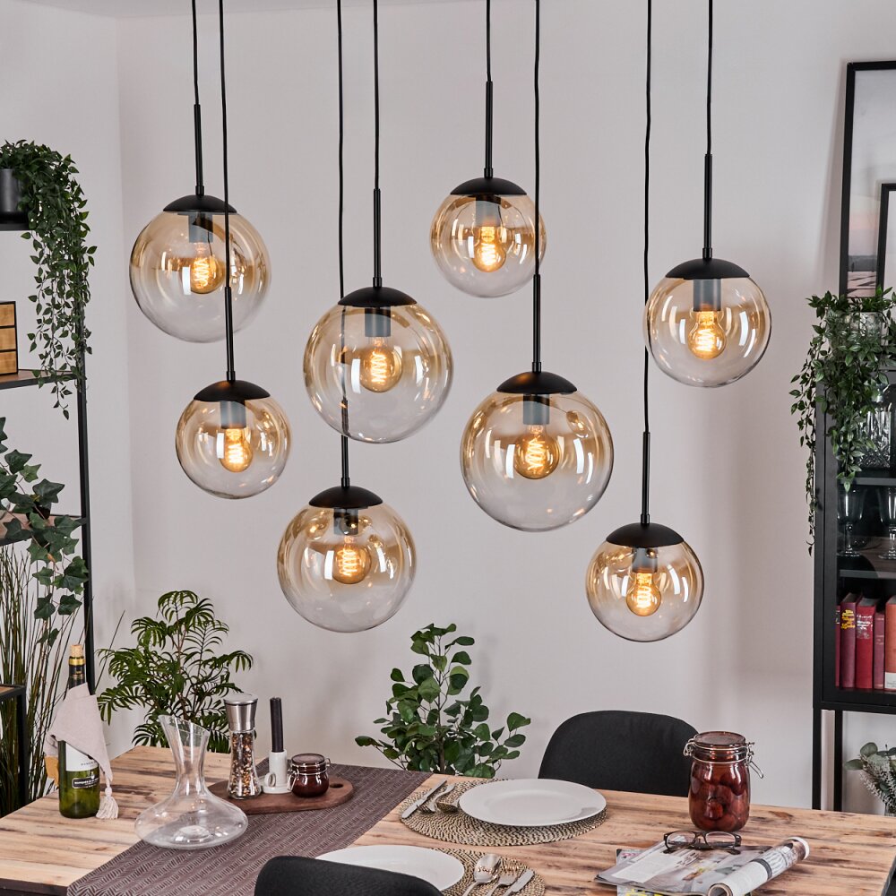 Gastor Lampa wisząca, Kula świetlna, Lampa wisząca W kolorze bursztynu, Przezroczysty, 8-punktowe main product photo