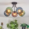 Koyoto lampa sufitowa, kula świetlna 52 cm niebeieski, zielony, miedziany, 5-punktowe