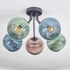 Koyoto lampa sufitowa, kula świetlna 52 cm niebeieski, zielony, miedziany, 5-punktowe
