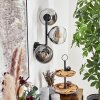 Koyoto Kula świetlna, Lampa ścienna Chrom, Przezroczysty, Przydymiony, 3-punktowe