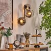 Koyoto Kula świetlna, Lampa ścienna Chrom, Przezroczysty, Przydymiony, 3-punktowe