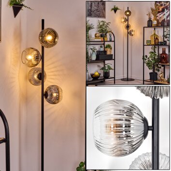 Ripoll Lampa stojąca Chrom, Przezroczysty, Przydymiony, 4-punktowe