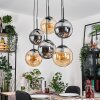 Gastor Lampa wisząca, Kula świetlna, Lampa wisząca W kolorze bursztynu, Przydymiony, 6-punktowe