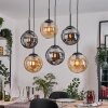 Gastor Lampa wisząca, Kula świetlna, Lampa wisząca W kolorze bursztynu, Przydymiony, 6-punktowe