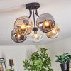 Ripoll lampa sufitowa, kula świetlna bursztynowy, przezroczysty, przydymiony, 5-punktowe