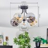 Ripoll Lampa sufitowa, Kula świetlna W kolorze bursztynu, Przezroczysty, Przydymiony, 5-punktowe