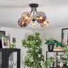 Ripoll Lampa sufitowa, Kula świetlna W kolorze bursztynu, Przezroczysty, Przydymiony, 5-punktowe