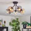 Ripoll lampa sufitowa, kula świetlna bursztynowy, przezroczysty, przydymiony, 5-punktowe