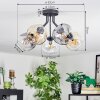 Ripoll lampa sufitowa, kula świetlna bursztynowy, przezroczysty, przydymiony, 5-punktowe