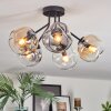 Ripoll lampa sufitowa, kula świetlna bursztynowy, przezroczysty, przydymiony, 5-punktowe