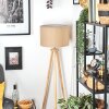 Soungou lampa stojąca chrom, kolory naturalne, 1-punktowy