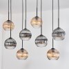 Koyoto lampa wisząca, kula świetlna, lampa wisząca kolory naturalne, czarny, 8-punktowe