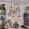Koyoto lampa wisząca, kula świetlna, lampa wisząca kolory naturalne, czarny, 8-punktowe