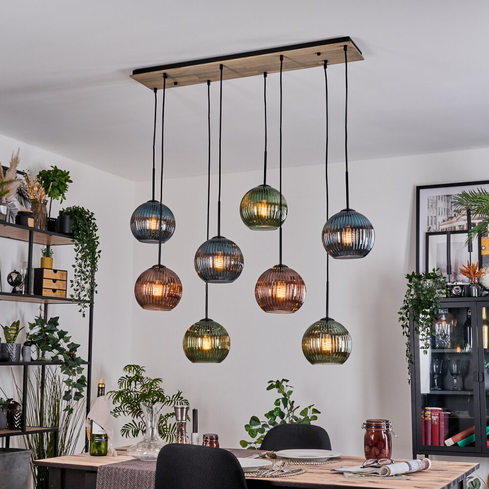 Koyoto Lampa wisząca, Kula świetlna, Lampa wisząca Ecru, Czarny, 8-punktowe main product photo