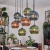 Koyoto lampa wisząca, kula świetlna, lampa wisząca kolory naturalne, czarny, 8-punktowe