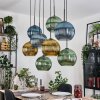 Koyoto Lampa wisząca, Kula świetlna, Lampa wisząca Ecru, Czarny, 8-punktowe
