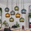 Koyoto Lampa wisząca, Kula świetlna, Lampa wisząca Ecru, Czarny, 8-punktowe