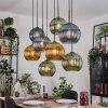 Koyoto lampa wisząca, kula świetlna, lampa wisząca kolory naturalne, czarny, 8-punktowe