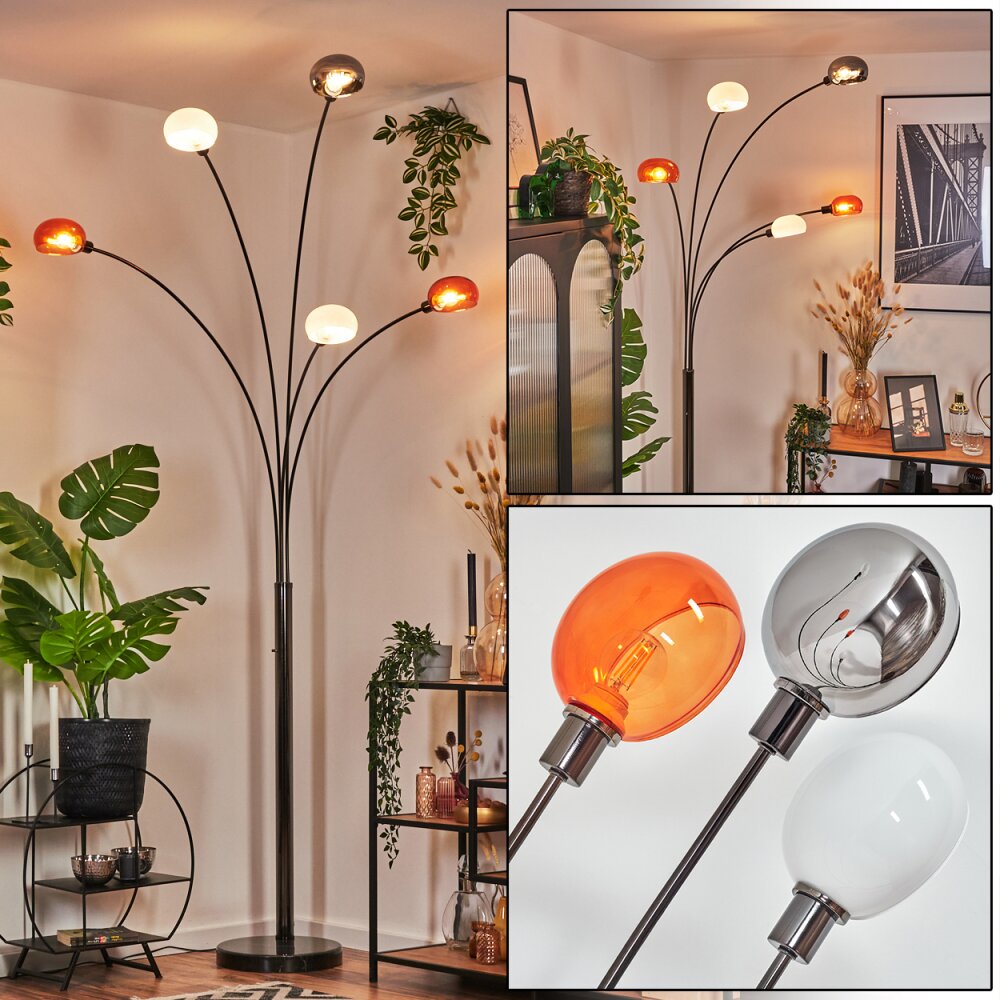 Nikkala Lampa stojąca Chrom, Czarny, 5-punktowe main product photo