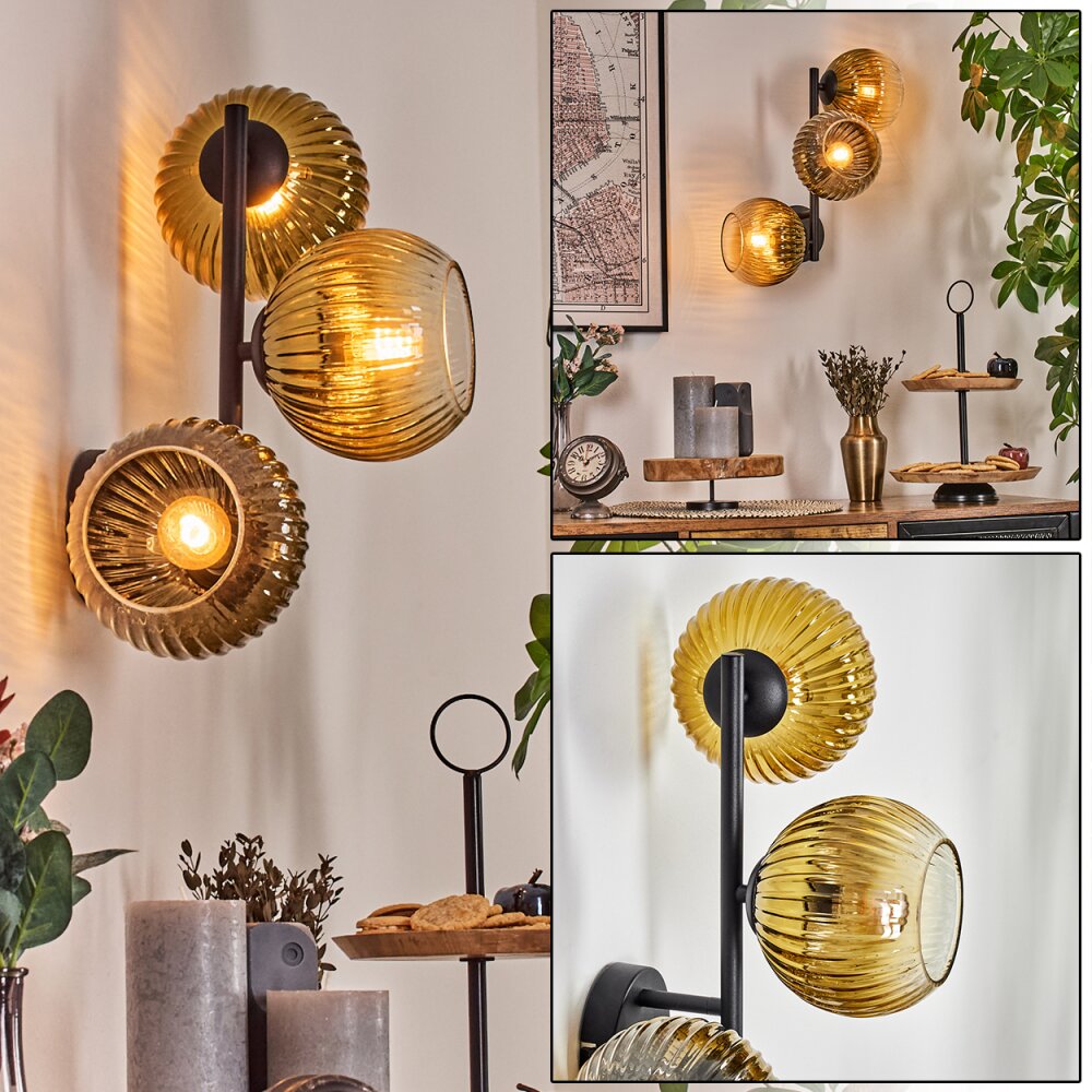 Koyoto Kula świetlna, Lampa ścienna Złoty, Przezroczysty, 3-punktowe main product photo