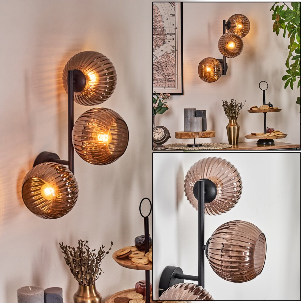 Koyoto Kula świetlna, Lampa ścienna W kolorze miedzi, 3-punktowe main product photo