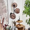 Koyoto Kula świetlna, Lampa ścienna W kolorze miedzi, 3-punktowe