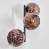 Koyoto Kula świetlna, Lampa ścienna W kolorze miedzi, 3-punktowe