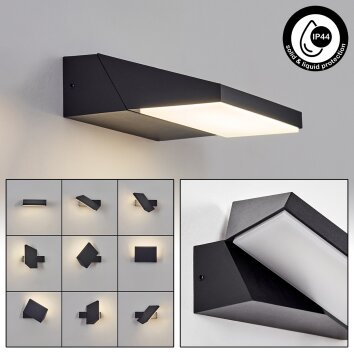 Xaden zewnętrzny kinkiet, kinkiet LED czarny, 1-punktowy