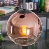 Koyoto Lampa wisząca, Kula świetlna, Lampa wiszącego klastra 30 cm Przezroczysty, W kolorze miedzi, 3-punktowe
