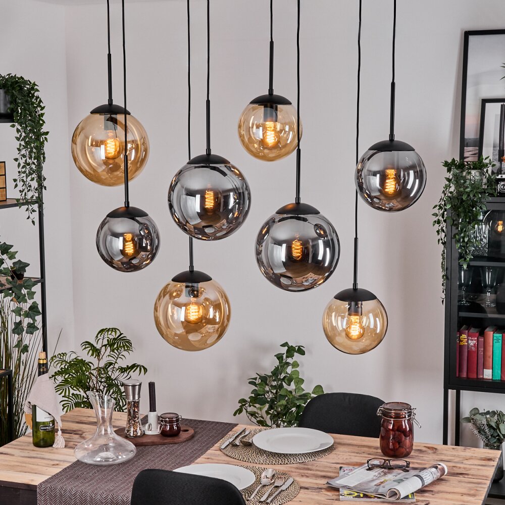 Gastor Lampa wisząca, Kula świetlna, Lampa wisząca W kolorze bursztynu, Przydymiony, 8-punktowe main product photo