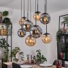 Gastor lampa wisząca, kula świetlna, lampa wisząca bursztynowy, przydymiony, 8-punktowe