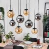 Gastor lampa wisząca, kula świetlna, lampa wisząca bursztynowy, przydymiony, 8-punktowe