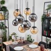 Gastor lampa wisząca, kula świetlna, lampa wisząca bursztynowy, przydymiony, 8-punktowe