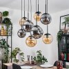 Gastor Lampa wisząca, Kula świetlna, Lampa wisząca W kolorze bursztynu, Przydymiony, 8-punktowe
