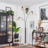Codecro Lampa stojąca Chrom, Czarny, Biały, 3-punktowe