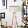 Saladillo Lampa stojąca Jasne drewno, Biały, 1-punktowy