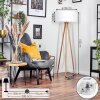 Saladillo Lampa stojąca Jasne drewno, Biały, 1-punktowy