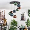 Ripoll Lampa sufitowa, Kula świetlna Niebeieski, Zielony, W kolorze miedzi, 9-punktowe