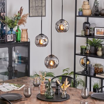 Ripoll lampa wisząca, kula świetlna, lampa wisząca kaskadowa przydymiony, 3-punktowe