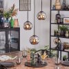 Ripoll Lampa wisząca, Kula świetlna, Lampa wiszącego klastra Chrom, Przydymiony, 3-punktowe