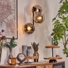 Ripoll Kula świetlna, Lampa ścienna Chrom, Przezroczysty, Przydymiony, 3-punktowe