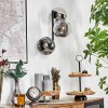 Ripoll Kula świetlna, Lampa ścienna Chrom, Przezroczysty, Przydymiony, 3-punktowe